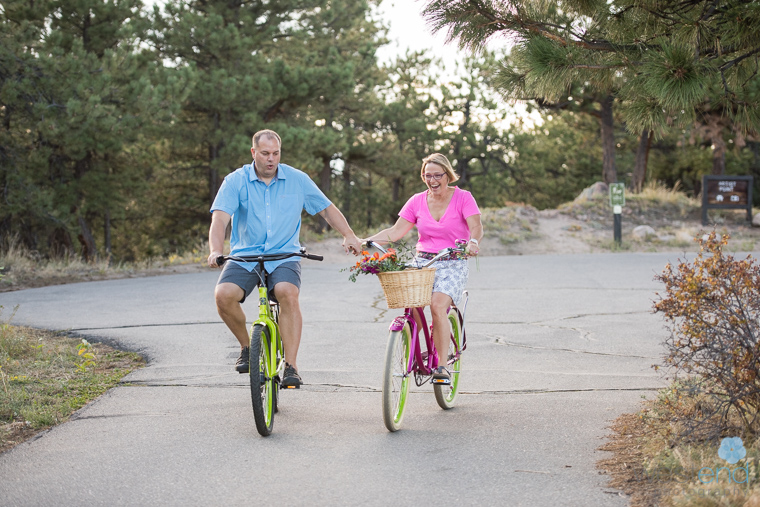 couple, bikes,Boulder,Colorado,cruiser,pink
